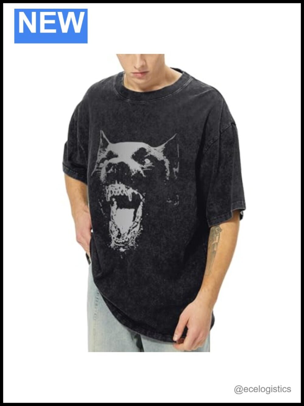 Oversized Graphic Tee Vintage Streetwear Cotton Crew Neck Short Sleeve Y2K